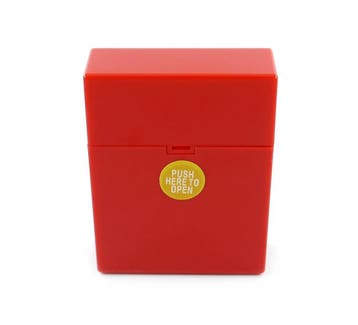 Color groot sigarettendoosje - Rood, Verzamelen, Rookartikelen, Aanstekers en Luciferdoosjes, Verzenden, Nieuw, Tabaksdoos of Verpakking