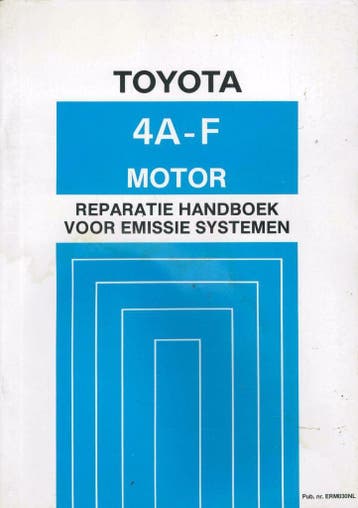 Toyota Corolla motor 4A-F reparatiehandboek emissiesystemen, Verzenden