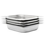 vidaXL Gastronormbakken 4 st GN 1/2 65 mm roestvrij staal, Huis en Inrichting, Keuken | Keukenbenodigdheden, Verzenden, Nieuw