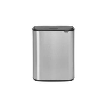 Brabantia Bo Touch Bin 2x30 ltr - Mat RVS FPP, Huis en Inrichting, Woonaccessoires | Prullenbakken, Verzenden, Nieuw