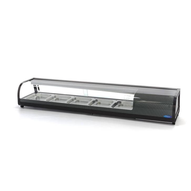 Sushi- en Tapasvitrine - 132 L - 5 x 1/2 GN - Tafelmodel, Zakelijke goederen, Horeca | Keukenapparatuur, Nieuw in verpakking, Koelen en Vriezen