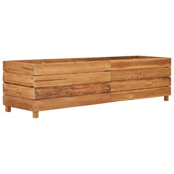 vidaXL Plantenbak verhoogd 150x40x38 cm gerecycled teakhout, Tuin en Terras, Verzenden, Nieuw, Minder dan 60 cm, 30 tot 60 cm