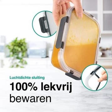 Vershoudbakjes Glas - 6 stuks - Meal Prep Bakjes - Diepvries, Verzenden, Zo goed als nieuw, Geschikt voor vriezer