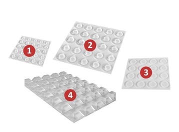 Set van 318 zelfklevende stootdopjes (combi-pack, 4 types), Ophalen of Verzenden, Nieuw