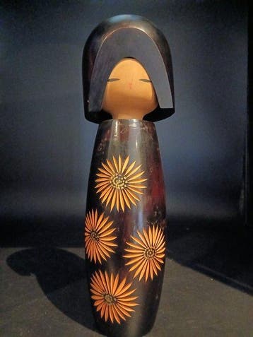 Beeldje - Large Vintage Ssaku Kokeshi Doll (32 cm) -