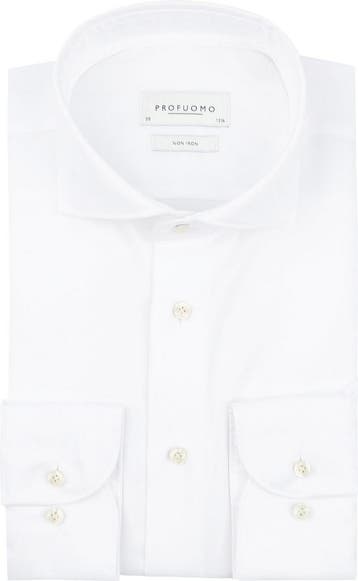 Profuomo Twill Overhemd Extra Lange Mouwen Wit maat 41 Heren, Verzenden, Nieuw, Wit, Profuomo