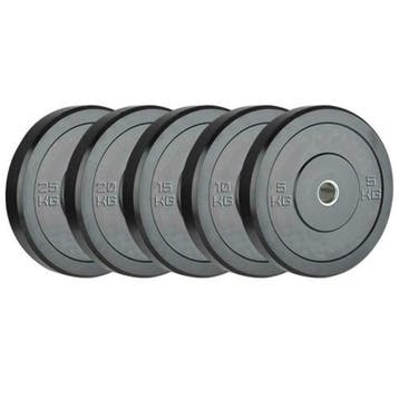 Bumper Plates voordeelset 70 - 130 kg met - 40 % korting, Sport en Fitness, Fitnessmaterialen, Ophalen of Verzenden, Nieuw, Rug