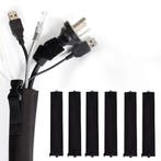 Kabelgoot - Kabel Organiser Set - 6 Stuks - Zwart, Doe-het-zelf en Verbouw, Elektra en Kabels, Verzenden, Nieuw