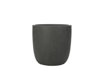 Plantenbak Fiberclay 28x28x27 cm Antraciet, Tuin en Terras, Bloembakken en Plantenbakken, Verzenden, Nieuw, Rond