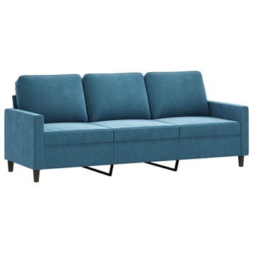 Design Bank Blauw - 180cm | Laatste Stuk!, 150 tot 200 cm, Driepersoons, 75 tot 100 cm, Ophalen of Verzenden