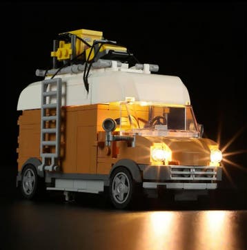 LUMIBRICKS Kampeerbus met LED-verlichting - 496 onderdelen, Verzenden, Nieuw