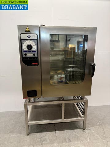 RVS MKN Combisteamer met onderstel 10 x 1/1 GN 400V Horeca, Ophalen of Verzenden, Gebruikt