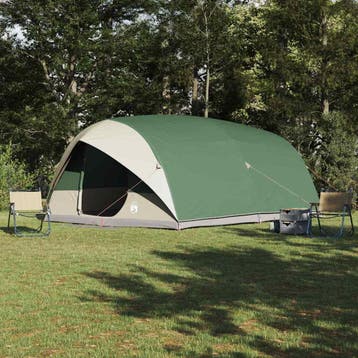 vidaXL Tunnel tent 10-persoons Waterdicht Groen taft, Caravans en Kamperen, Tenten, Verzenden, Nieuw, Tot en met 2