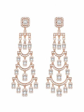 Oorbellen - 14 karaat Roségoud - 3.36ct. tw. Diamant, Nieuw