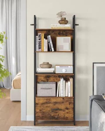 Industriële Ladderkast met 5 Planken en Lade – Boekenkast, Huis en Inrichting, Verzenden, Nieuw