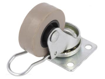 Zwenkwiel met rem - 40mm - 30kg - Grijs, Doe-het-zelf en Verbouw, Ophalen of Verzenden, Nieuw