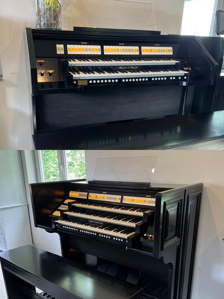 Johannus Domus Content in het zwart HOOFDWERKORGELS.NL, Muziek en Instrumenten, Orgels, 2 klavieren, Orgel, Zo goed als nieuw