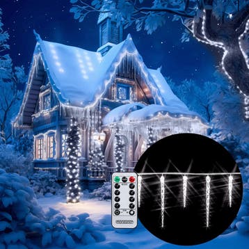 Ijspegelverlichting Kerst 80 LED´s Wit 10,5m (Interieur), Diversen, Verzenden, Nieuw