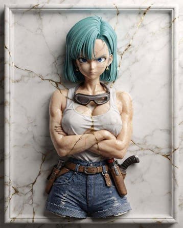 Makayhos - [Canvas] Marble Bulma – Unbreakable Spirit, Nieuw in verpakking