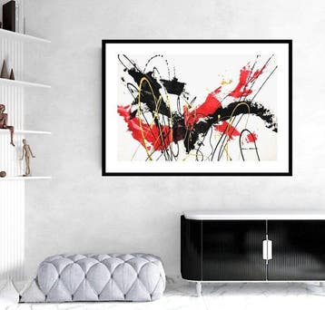 Dam Domido - Golden dripping-150 x 100 cm