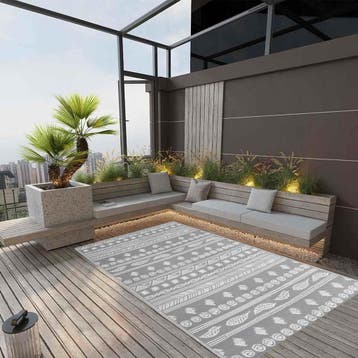 vidaXL Buitenkleed ARAKIL 160x230 cm polypropeen grijs, Tuin en Terras, Verzenden, Nieuw