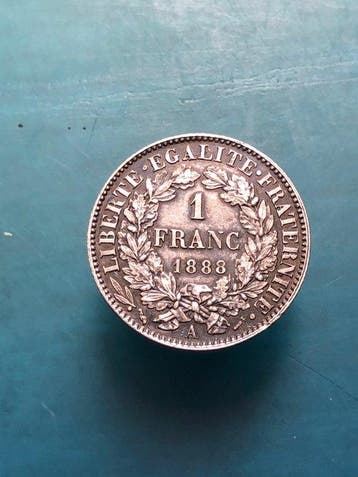 Frankrijk. 1 Franc 1888-A Cérès (Zonder minimumprijs)