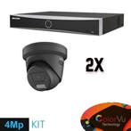 Hikvision Colorvu Set 2x Turret 4MP Recorder + Bekabeling, Ophalen of Verzenden, Nieuw