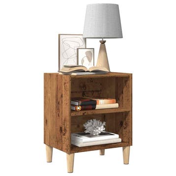 vidaXL Nachtkastjes 2 st 40x30x50 cm bewerkt hout oud, Huis en Inrichting, Minder dan 45 cm, Verzenden, Nieuw, Minder dan 55 cm