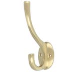 Hoed en jashaak 109 mm messing mat goud, Verzenden, Nieuw