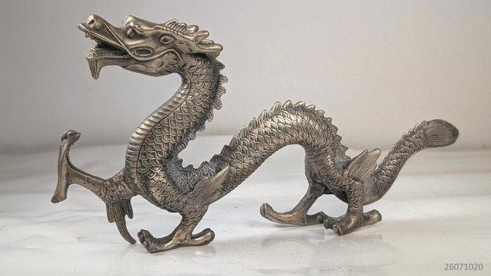 Handgemaakt drakenbeeldje uit de Meiji-periode style -, Antiek en Kunst, Antiek | Overige Antiek