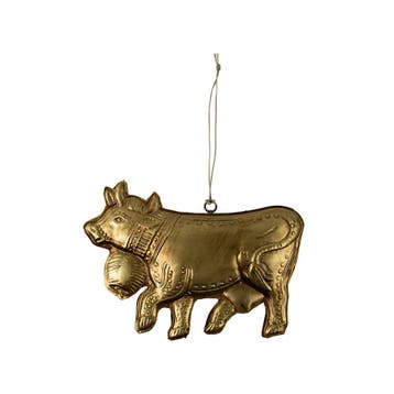 hanger ijzer koe goud 17cm, Verzenden, Nieuw