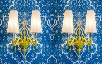 Wandkandelaar (2) - Murano-glas - Nieuwe