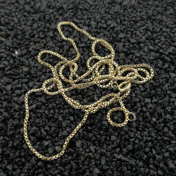 Gouden Venetiaanse schakel ketting, Ophalen of Verzenden, Gebruikt, Goud, Goud