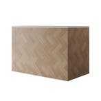 Toonbank TONNY 2 | 120x80cm | Houtlook eiken visgraat, Verzenden