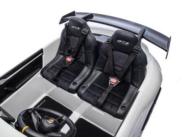Kinderauto PORSCHE GT3 wit,2 zitter, leder, eva, FM, BT, Ophalen of Verzenden, Nieuw