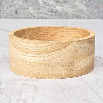 HOCHO Eikenhouten Snack Kom – Ø 102x40 mm – Hard Wax Af, Ophalen of Verzenden, Nieuw