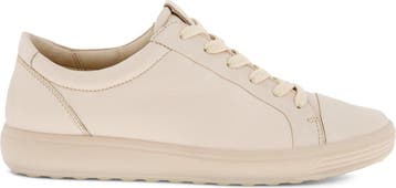 Ecco - Maat 41 - Soft 7 W veterschoenen beige Textiel -, Verzenden, Nieuw