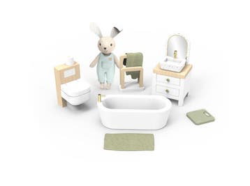 Speedy Monkey poppenhuis badkamer h van €23,99 voor €19,19, Ophalen of Verzenden, Nieuw
