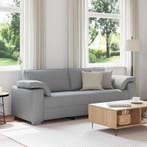 vidaXL 3-Zits Bank Lichtgrijs 220 cm Stof, Huis en Inrichting, Verzenden, Stof, 200 tot 250 cm, Driepersoons