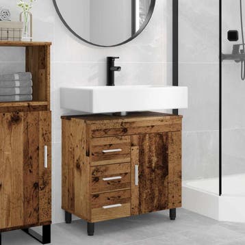vidaXL Badkamer Waskom Oud hout 60 x 35 x 60 cm Bewerkt hout, Verzenden, Nieuw