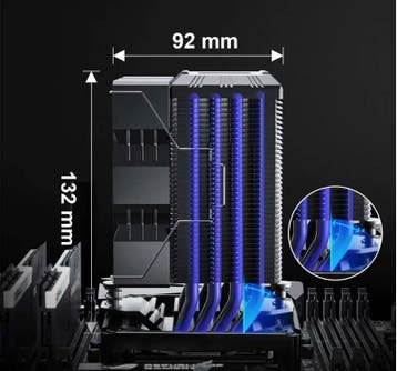 CPU Luchtkoeler ARGB Display 4 Heatpipes Stil Krachtig, Computers en Software, Computerkoelers, Verzenden, Nieuw