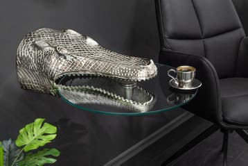Design Hangtafel WILDLIFE CROCODILE 60cm Zilverkleurig, Ophalen of Verzenden, Nieuw