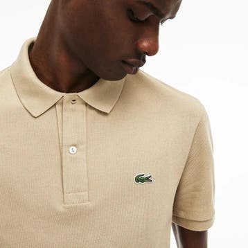 2dekans | Lacoste Slim Fit Polo Shirt - Korte Mouw - 100%, Ophalen of Verzenden, Nieuw, Beige, Lacoste