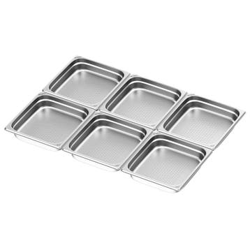 GGM Gastro | (6 stuks) RVS bakjes GN 2/3 - | GBH2365G-6, Verzenden
