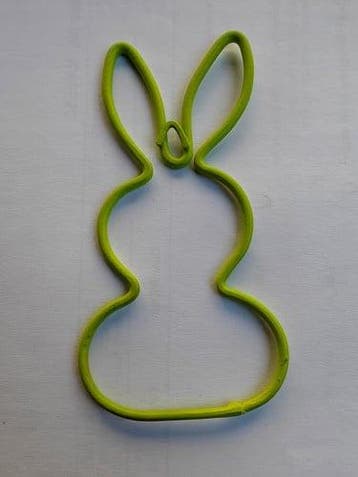 Metalen Frame Haas staand oor hanger Lime Groen 10 cm, Hobby en Vrije tijd, Knutselen, Ophalen of Verzenden, Nieuw