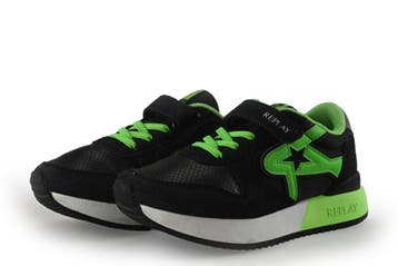 Replay Sneakers Jongens in maat 33 Zwart, Jongen of Meisje, Schoenen, Zo goed als nieuw, Verzenden