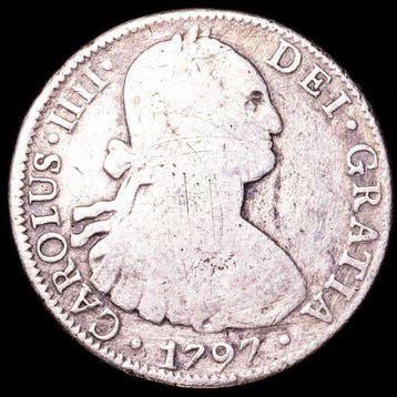 Spanje. Carlos IV. 8 Reales 1797 Mexico FM (Zonder