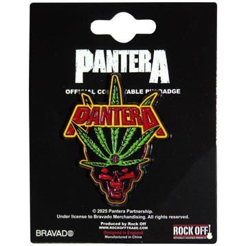 Pantera - Leaf Skull - Pin officiële merchandise, Ophalen of Verzenden, Nieuw, Kleding