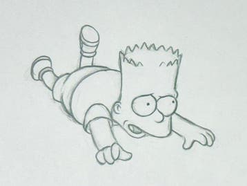 Gracie Films (1992) - Originele animatietekening van Bart, Nieuw in verpakking