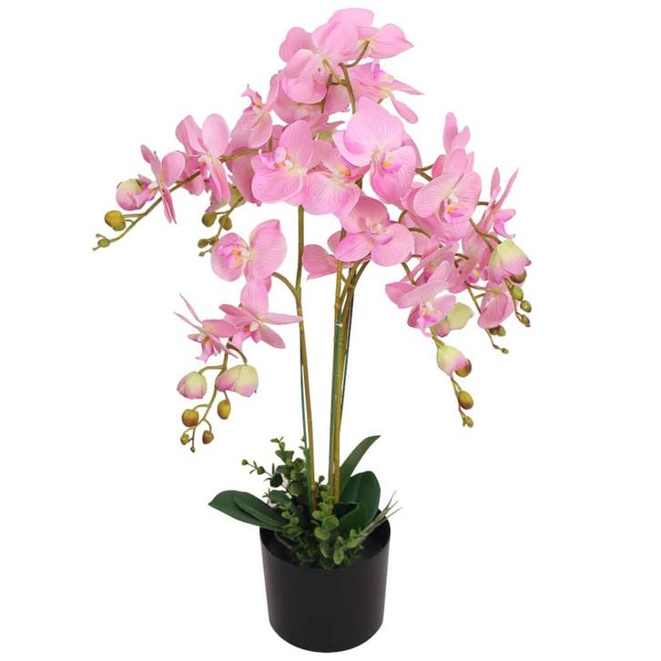 vidaXL Kunstplant orchidee met pot 75 cm roze, Huis en Inrichting, Woonaccessoires | Kunstplanten en Kunstbloemen, Nieuw, Verzenden